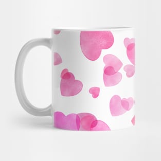 Cute Pink and Red Tiny Hearts Abstract Pattern Mug